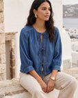 Cassie Lantern Sleeve Top
