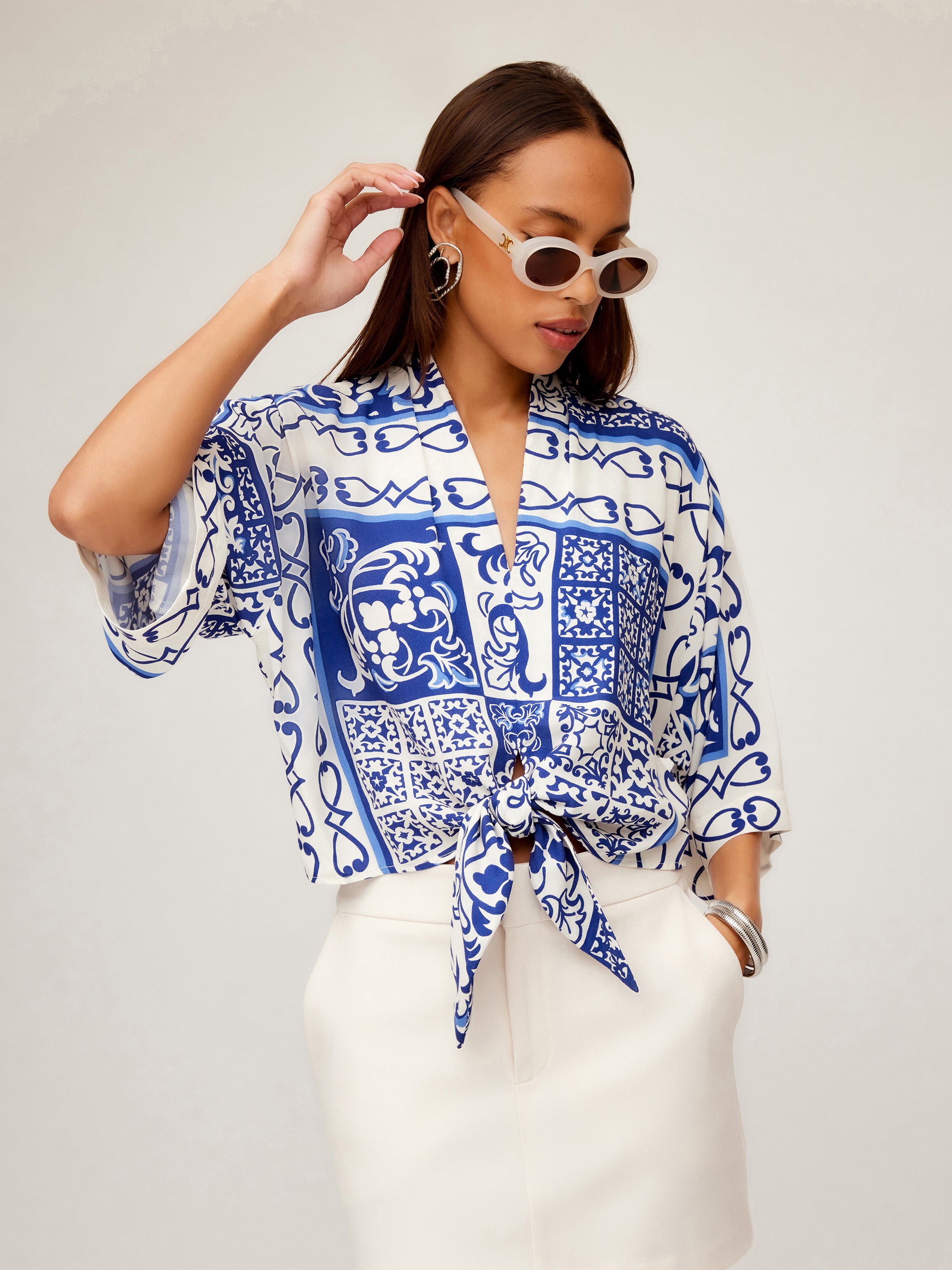 Bernice Tie-Front Top