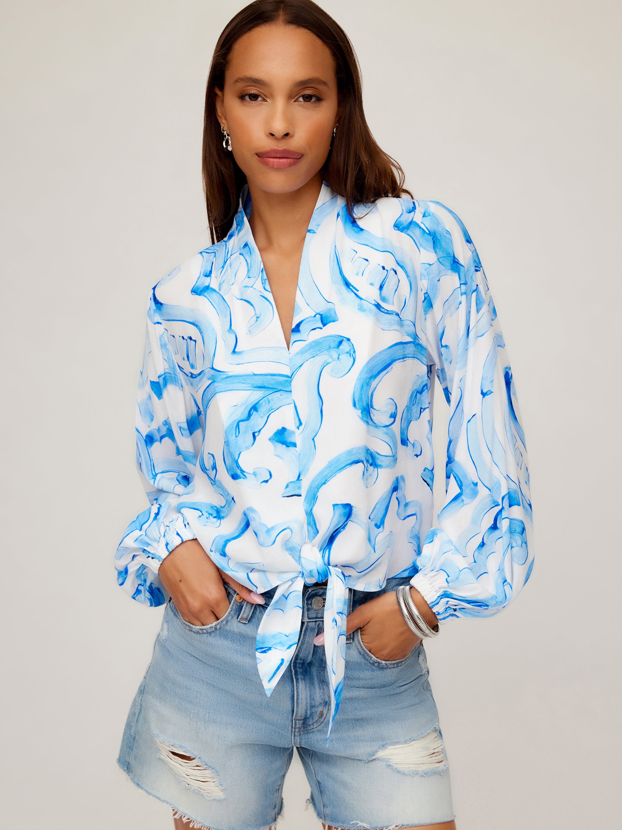 Scarlet Tie-Front Top