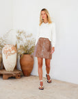 Kinsley Faux Leather Mini Skirt