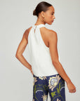 Alexis Faux Leather Halter Top