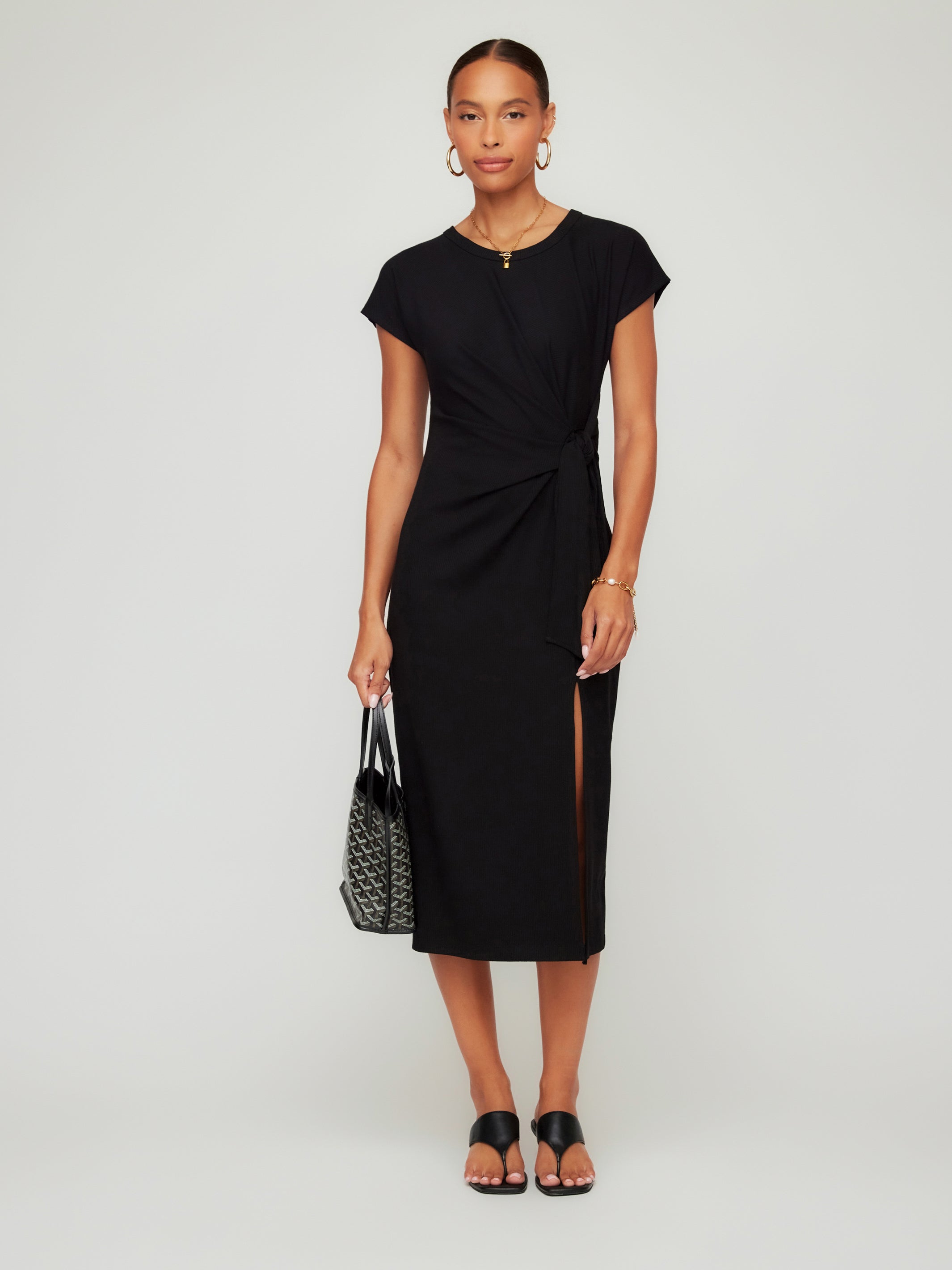 Marissa Side-Knot Midi Dress - Modern Elegant Women's Dress 50-70