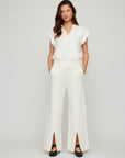 Front-Slit Sweatpants