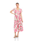 Kristine Tiered Front Slit Midi Dress