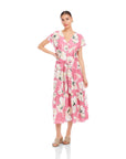 Kristine Tiered Front Slit Midi Dress