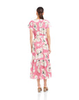 Kristine Tiered Front Slit Midi Dress
