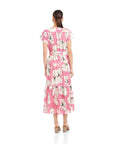 Kristine Tiered Front Slit Midi Dress