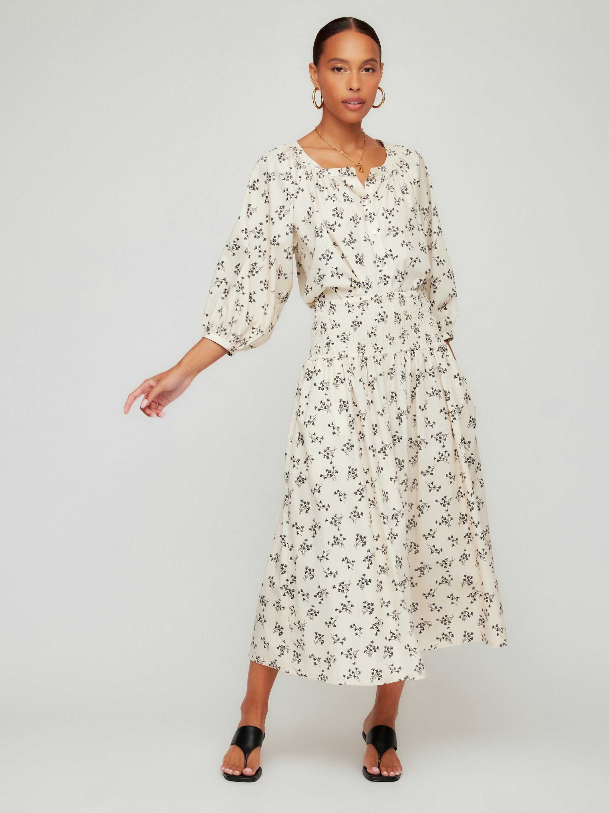 Fifteen Twenty Women's Rhea Smocked Waist Skirt