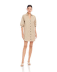Phoebe Lantern Sleeve Shirtdress