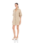 Phoebe Lantern Sleeve Shirtdress