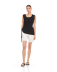 Tia Side-Shirred Tank