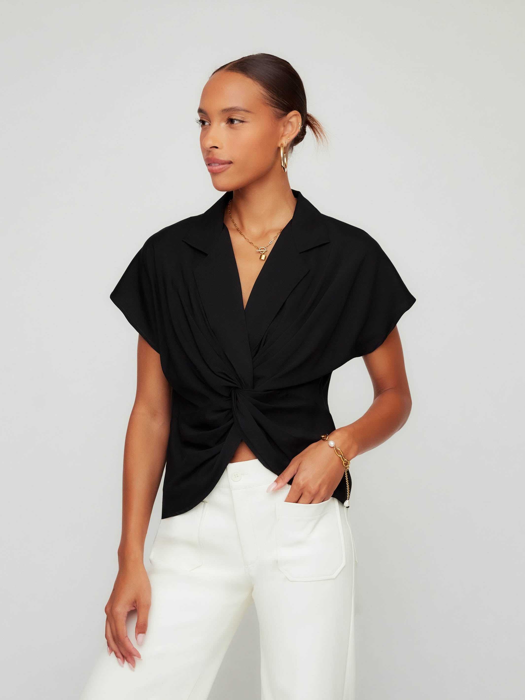 Lilian Twist-Front Top - Stylish & Flattering Women's Top | Shop