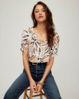 Sam Short Sleeve Button-Up Top