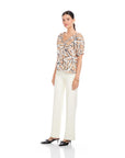 Sam Short Sleeve Button-Up Top