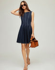 Darla Contrast Stitch Denim Dress