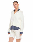 Carrie Mixed Media Sweater