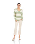Avalee Stripe Cable Sweater