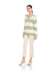 Avalee Stripe Cable Sweater