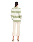 Avalee Stripe Cable Sweater