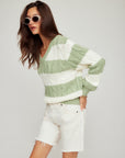 Avalee Stripe Cable Sweater