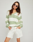 Avalee Stripe Cable Sweater