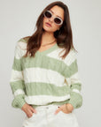 Avalee Stripe Cable Sweater