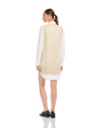 Elora Mixed Media Vest Dress