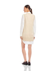 Elora Mixed Media Vest Dress