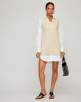 Elora Mixed Media Vest Dress