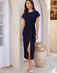 Marissa Side-Knot Midi Dress