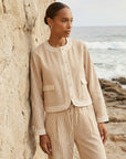 Myra Contrast Cropped Jacket
