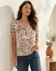 Sam Short Sleeve Button-Up Top