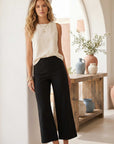 Wide-Leg Cropped Pants