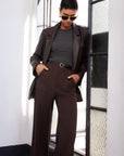 Regan Faux Leather Blazer