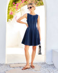 Darla Contrast Stitch Denim Dress