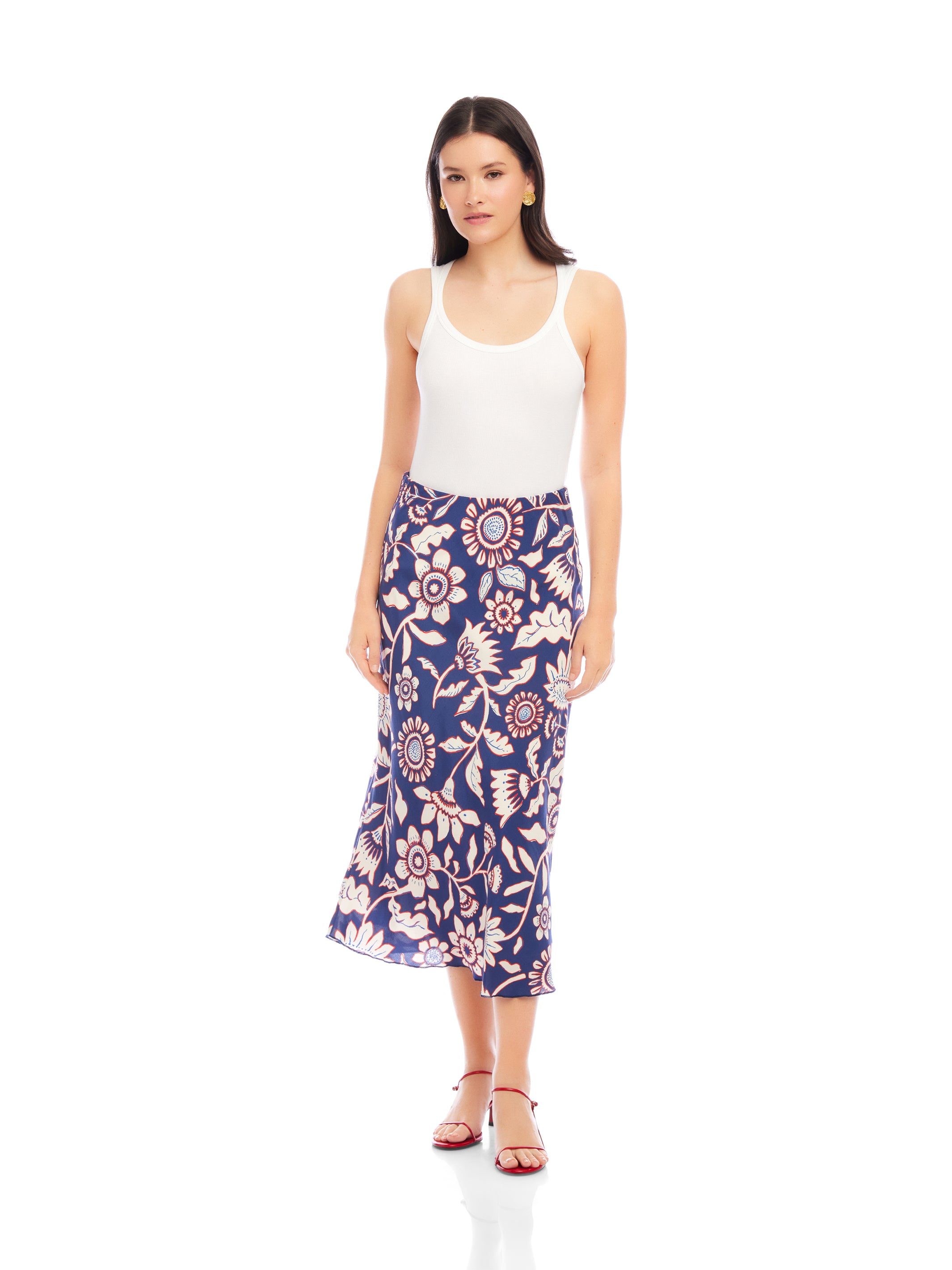 Mia Bias Midi Skirt