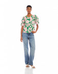 Button-Up Puff Blouse