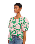 Button-Up Puff Blouse