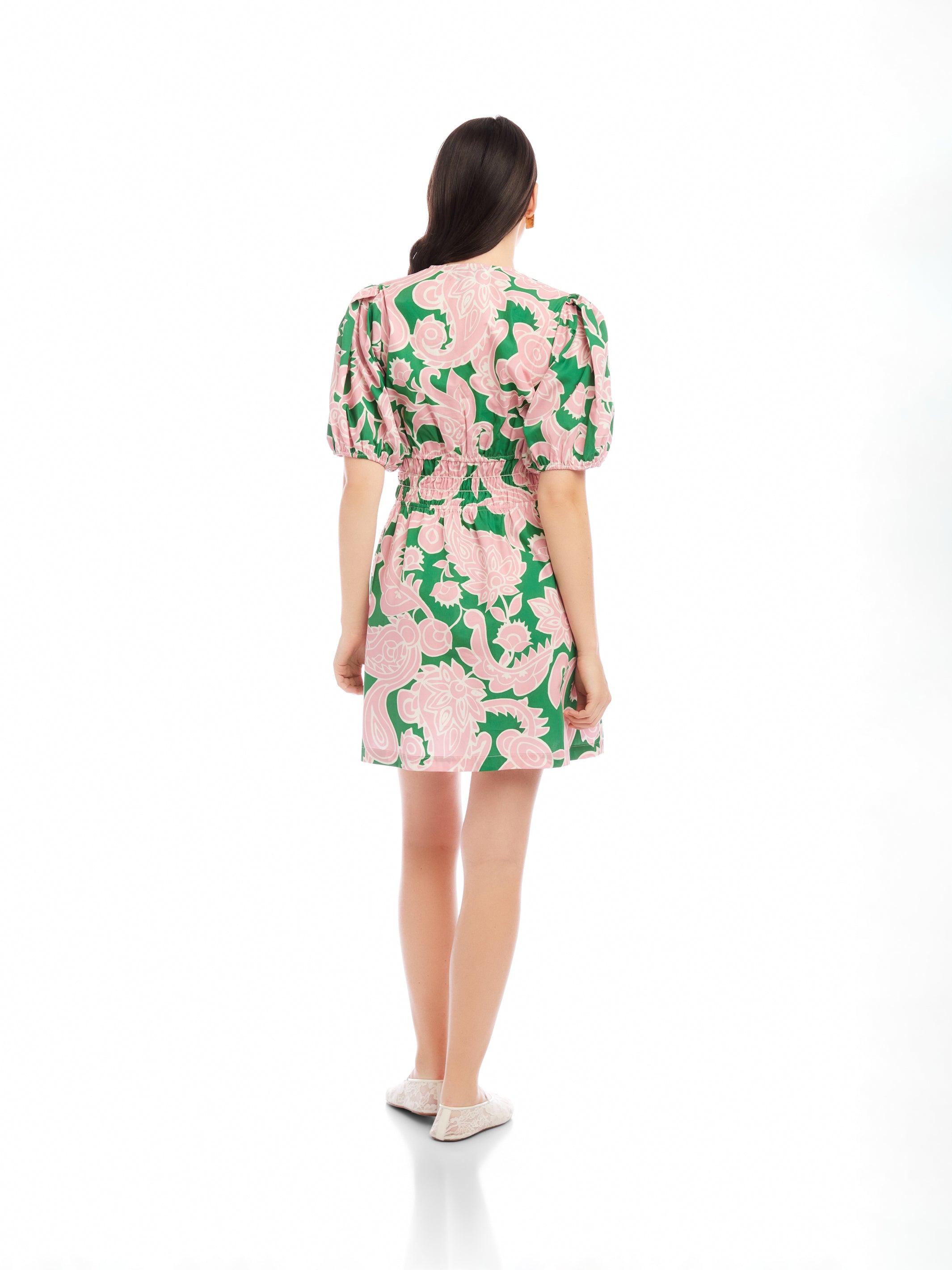 Penelope Shirred Waist Mini Dress