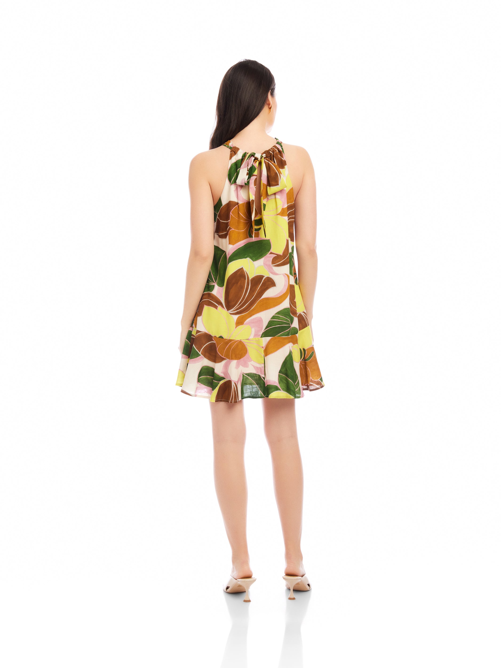 Brenda Ruffle Hem Dress