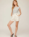 Tasha Side-Shirred Top
