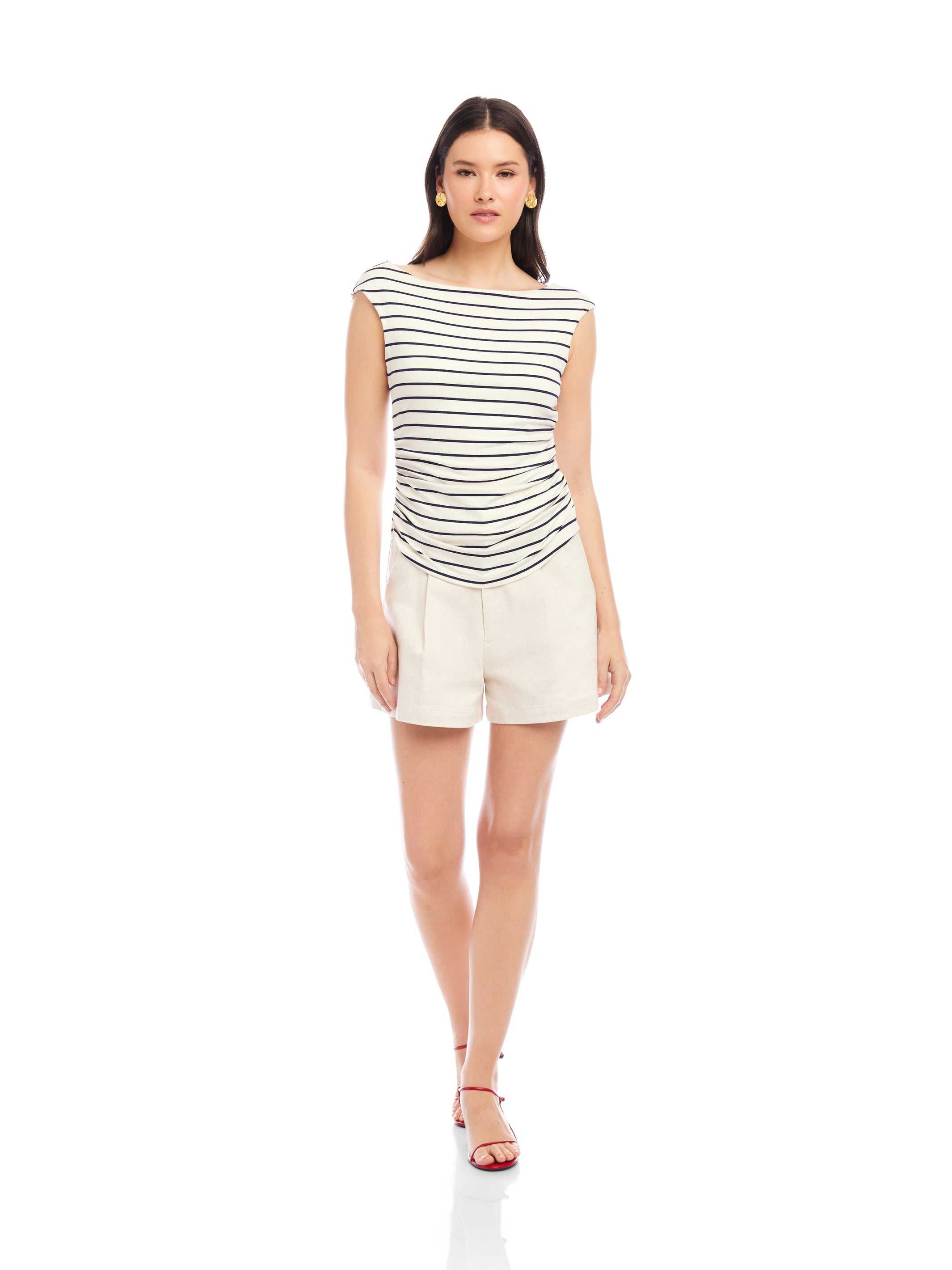 Tasha Side-Shirred Top