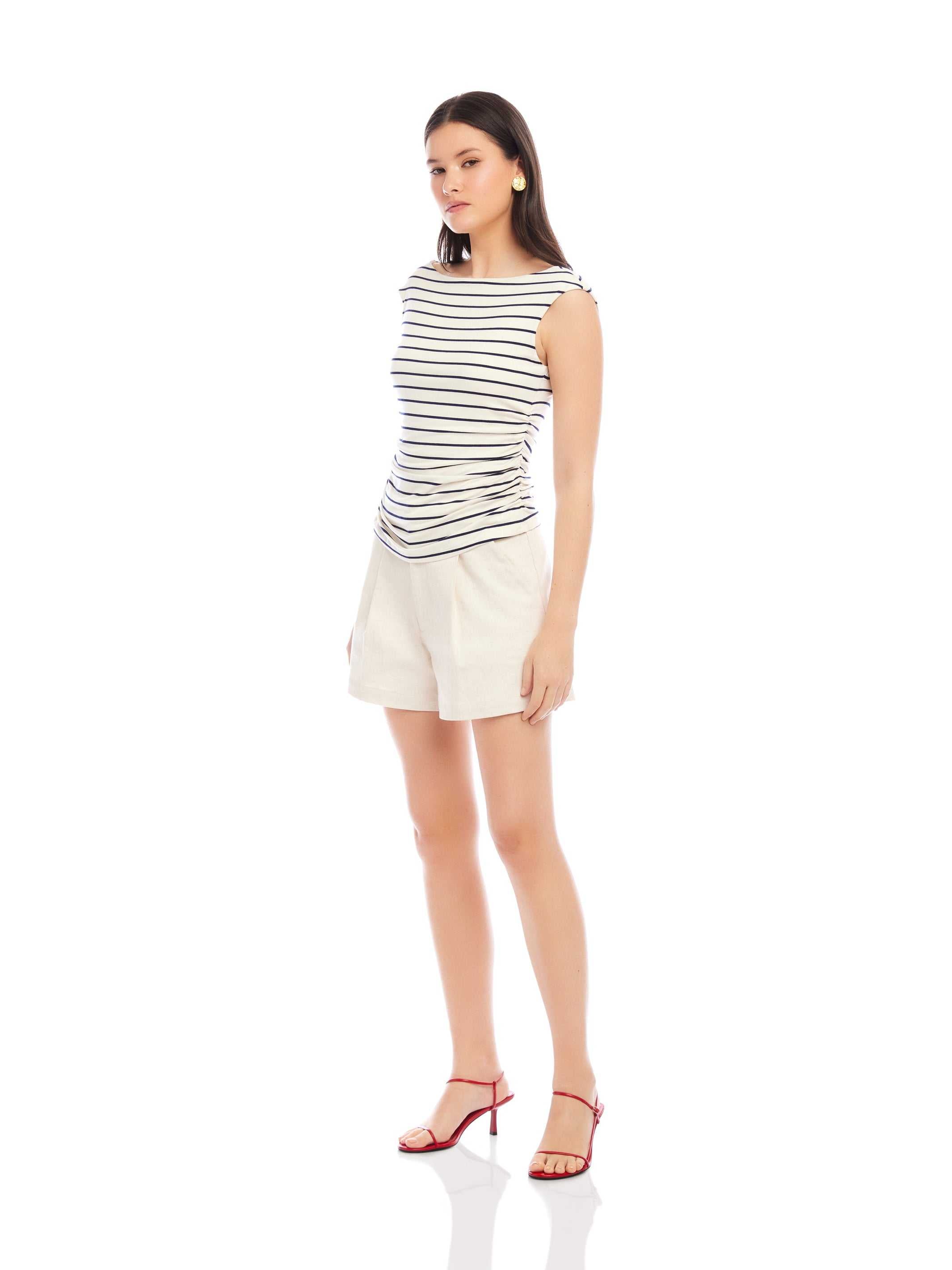 Tasha Side-Shirred Top