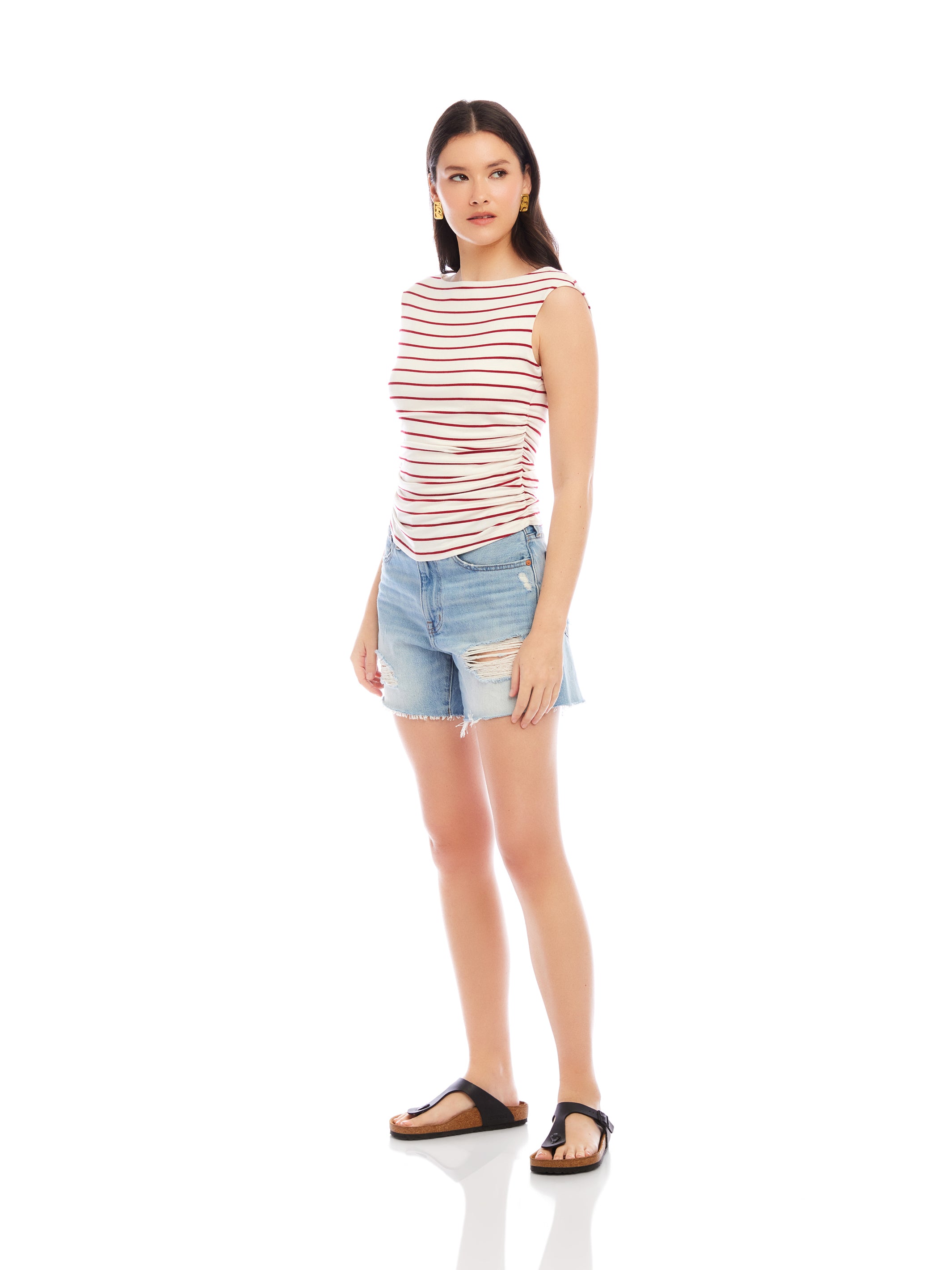 Tasha Side-Shirred Top