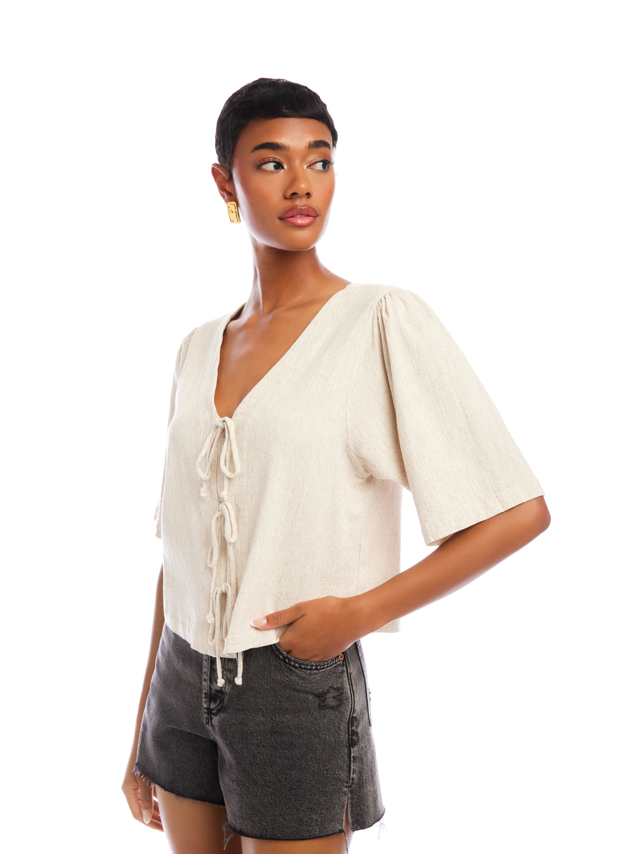 Nadine Bow Detail Top
