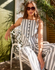Elis Sleeveless Button-Up Top