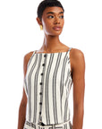Elis Sleeveless Button-Up Top