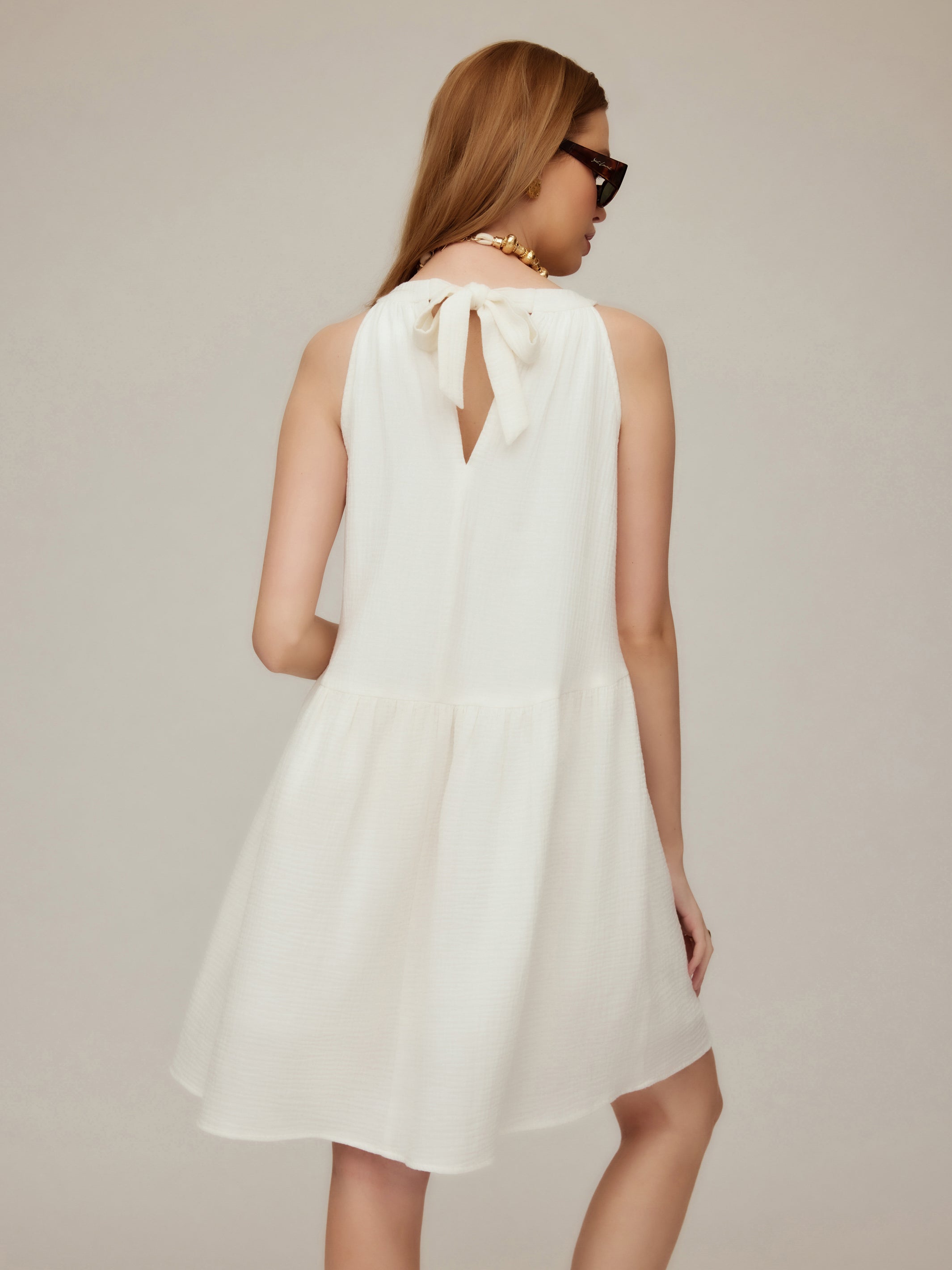 Cianni Tie-Neck Dress
