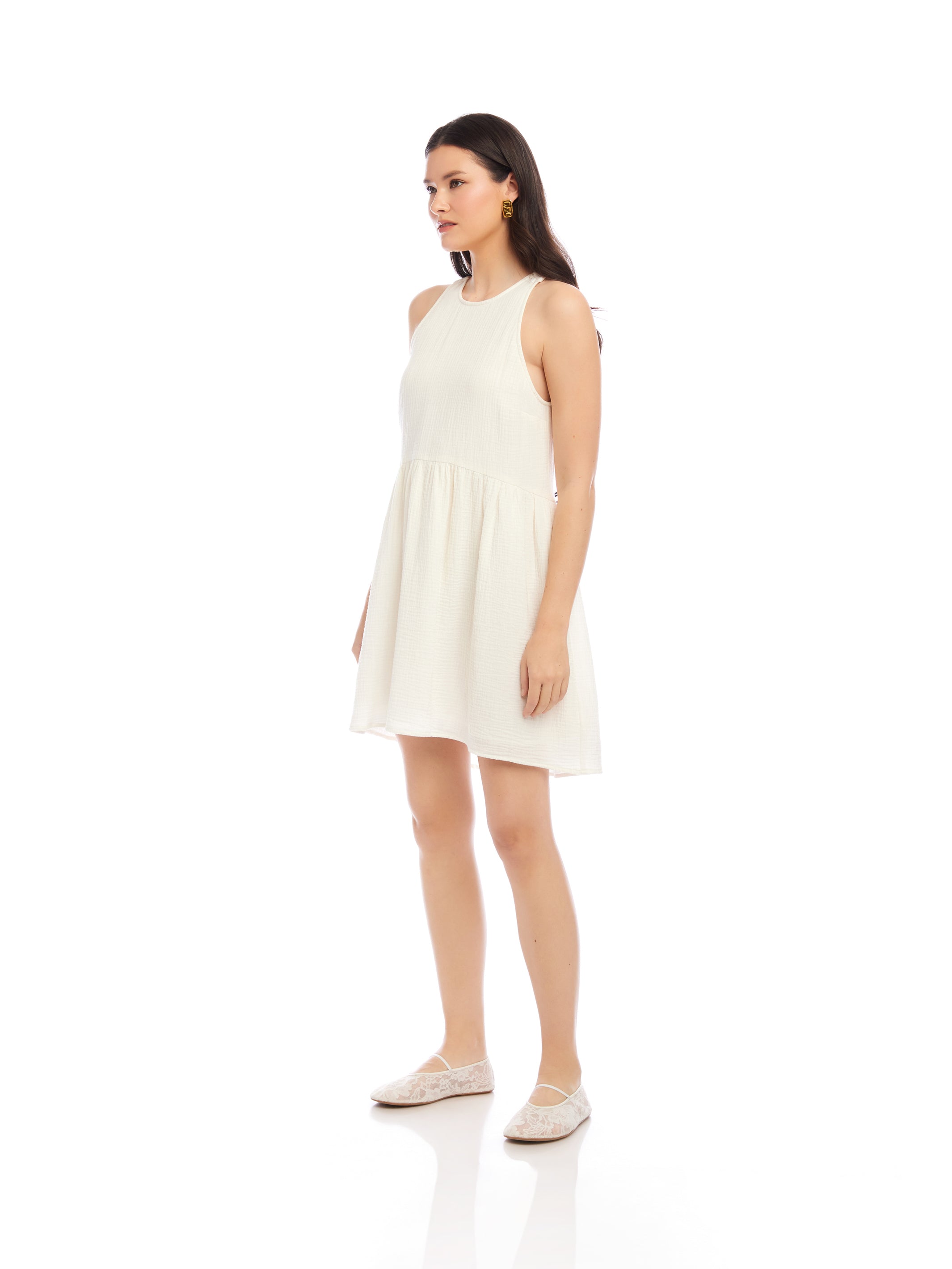 Cianni Tie-Neck Dress