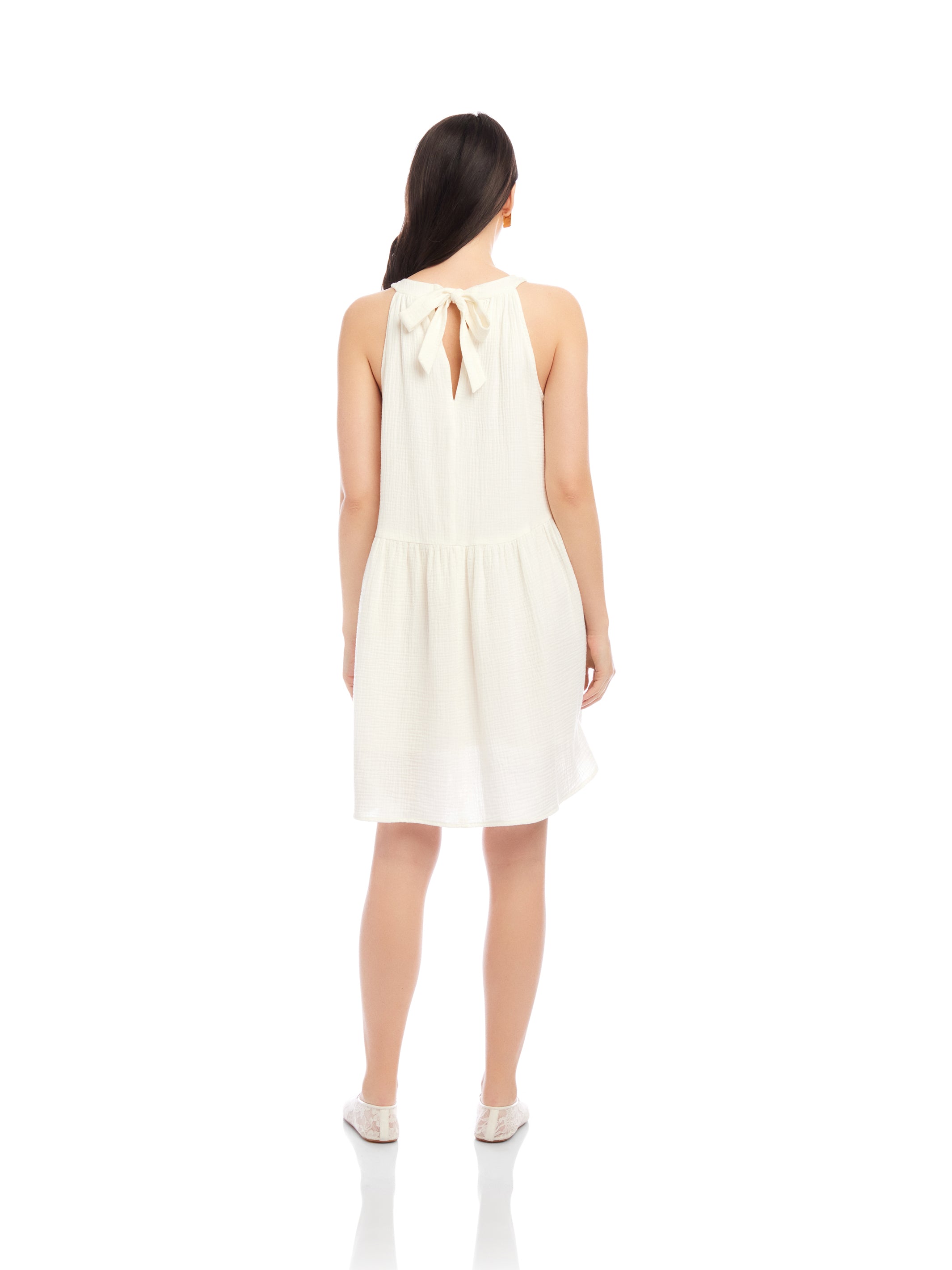 Cianni Tie-Neck Dress